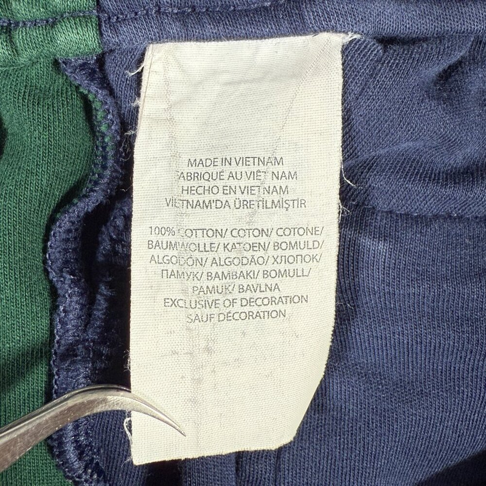 Polo Ralph Lauren Jogger Men Size L Blue Pockets 100% Cotton Red Logo Vintage - Picture 8 of 13